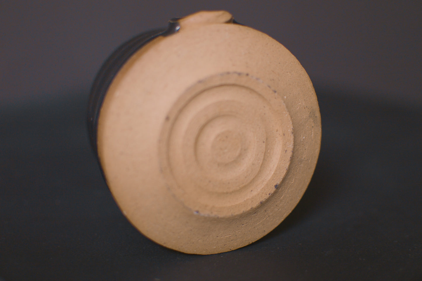cup, black glaze, glossy, stoneware
