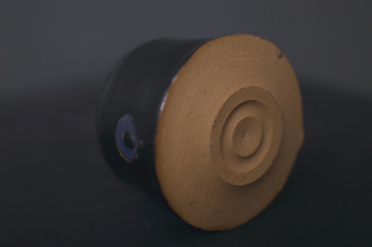 cup, black glaze, glossy, stoneware