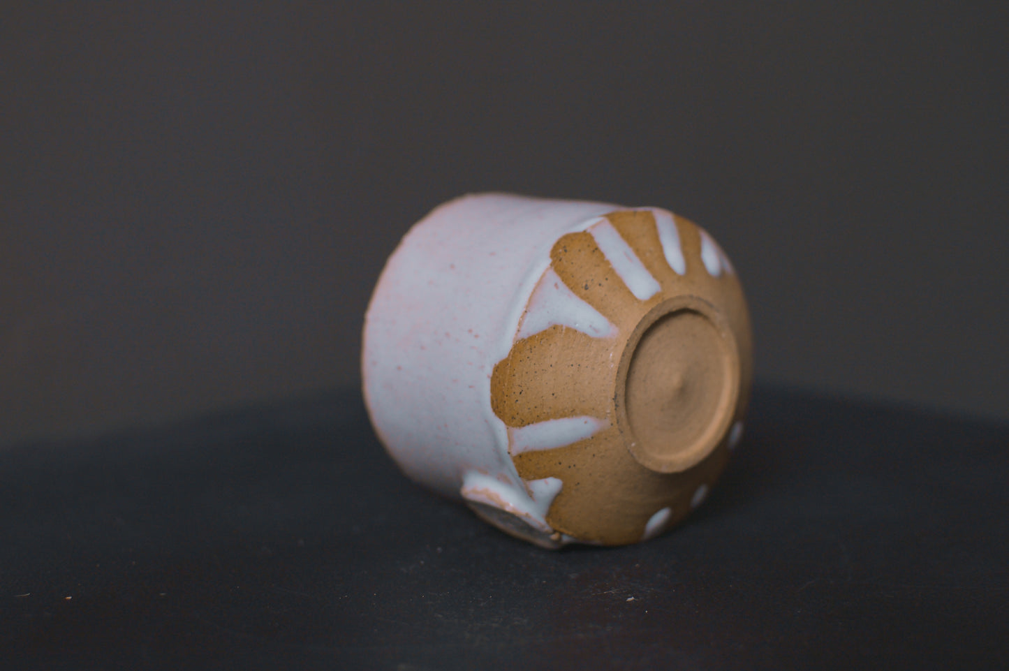cup, cream glaze, glossy, stoneware