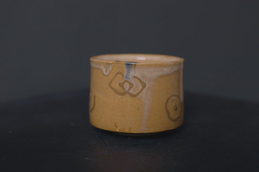 cup, birch glaze, adinkra symbols, stoneware