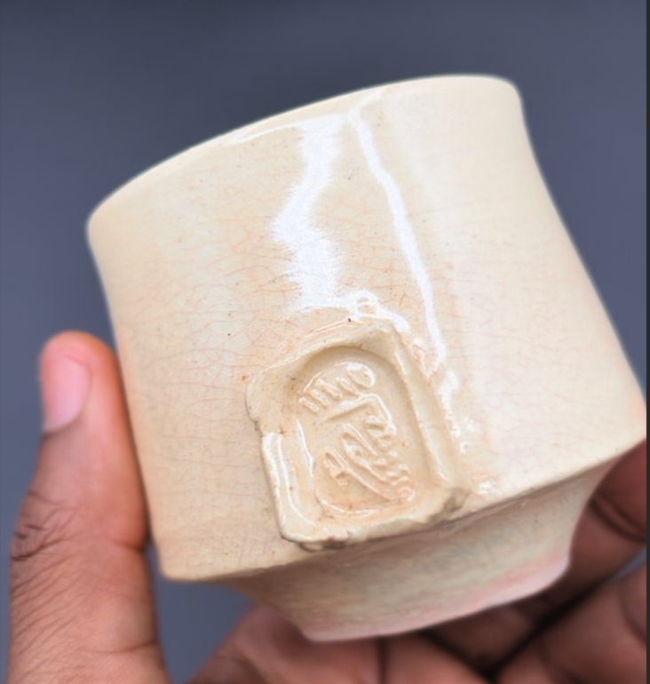 cup, crackle glaze, stoneware