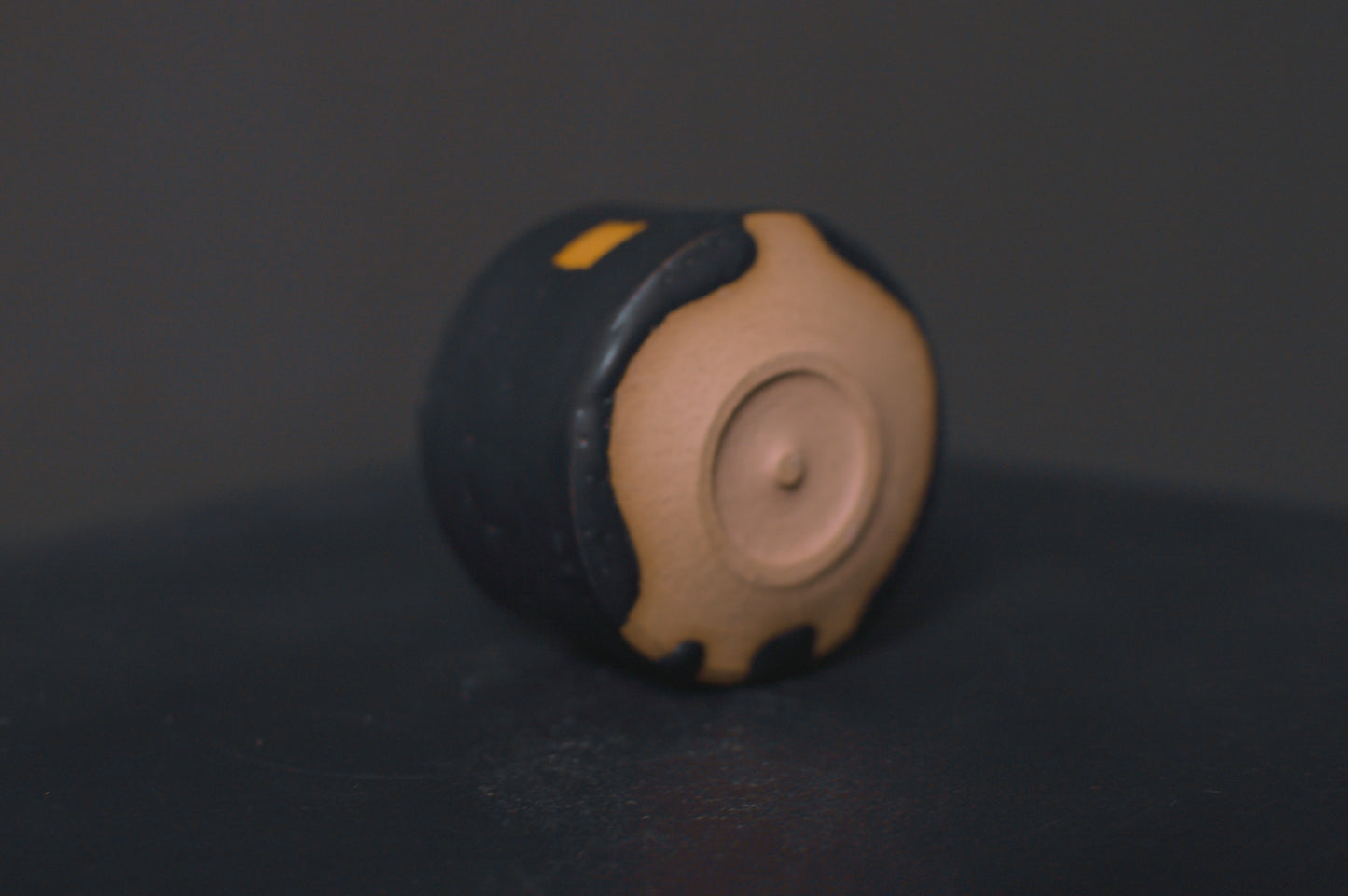 cup, black glaze, matte, stoneware