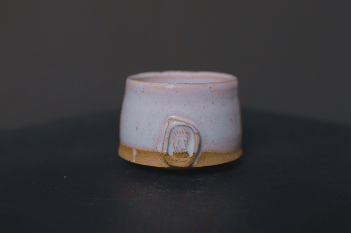 cup, cream glaze, glossy, stoneware