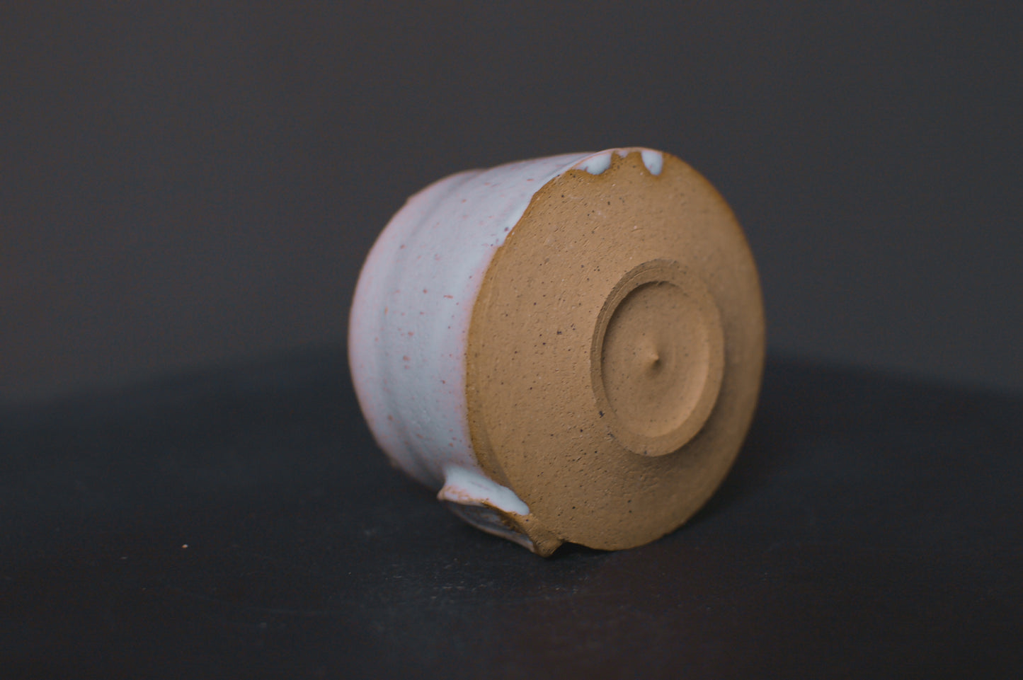 cup, cream glaze, glossy, stoneware