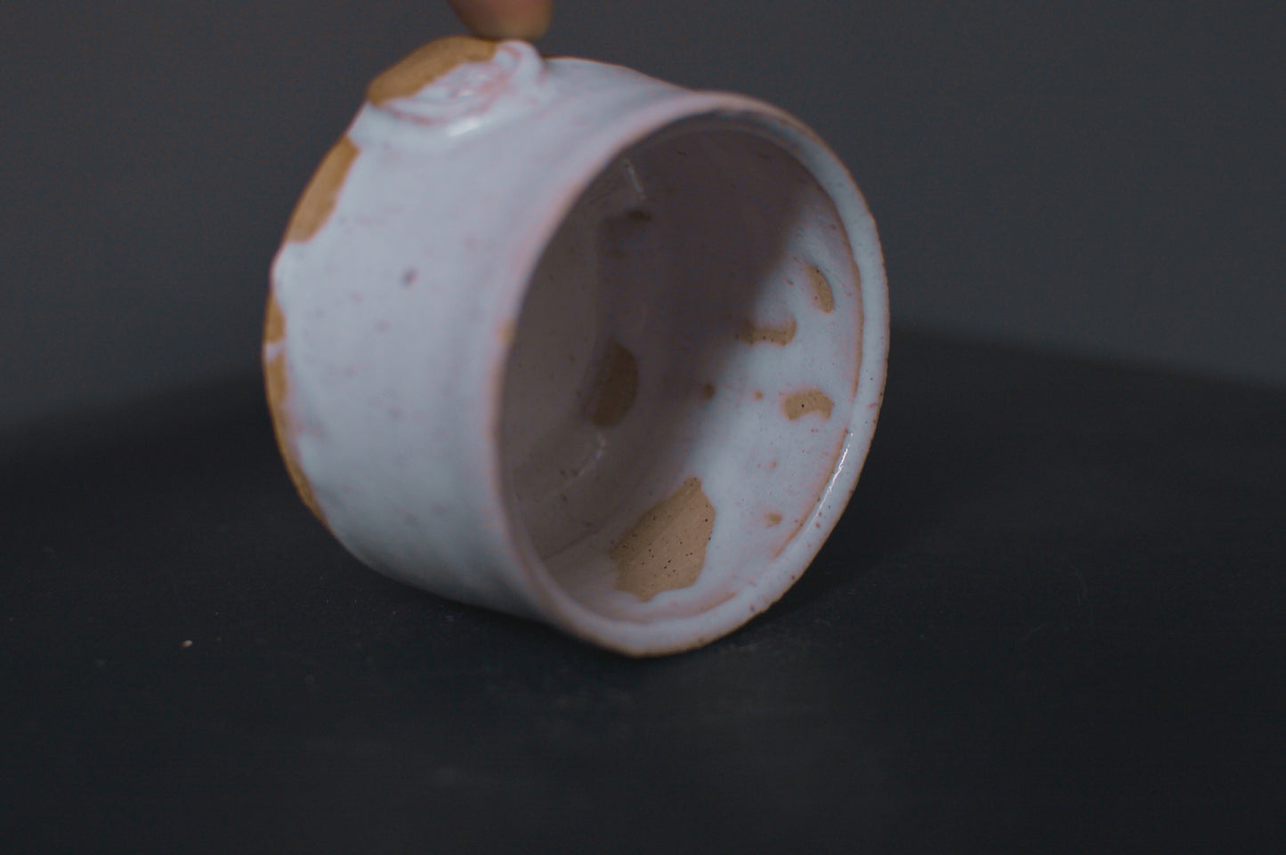 cup, cream glaze, glossy, stoneware