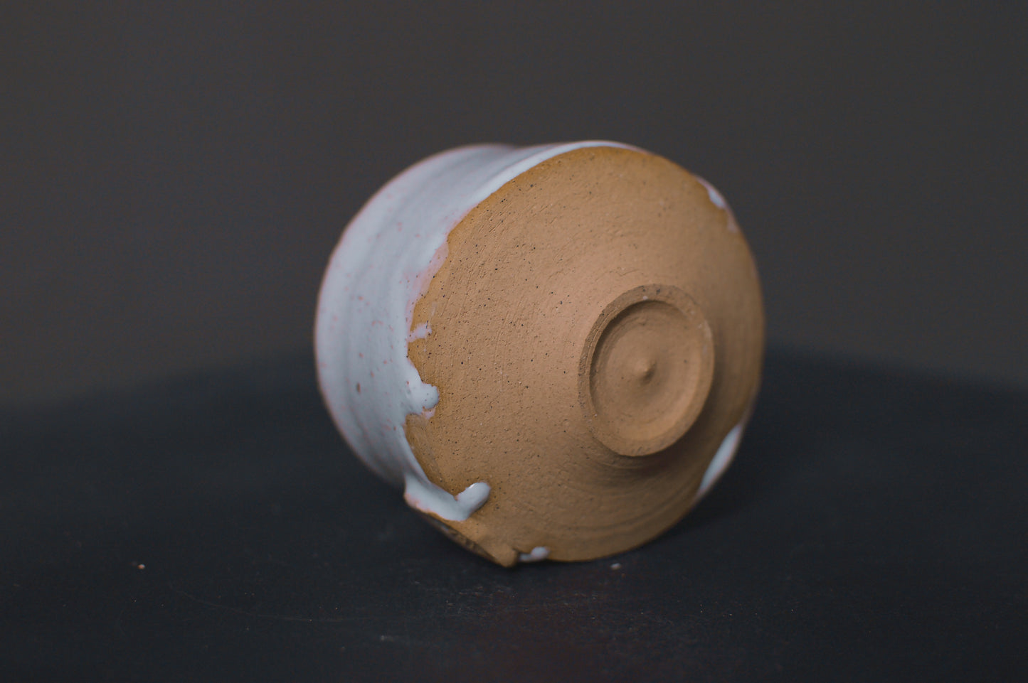 cup, cream glaze, glossy, stoneware