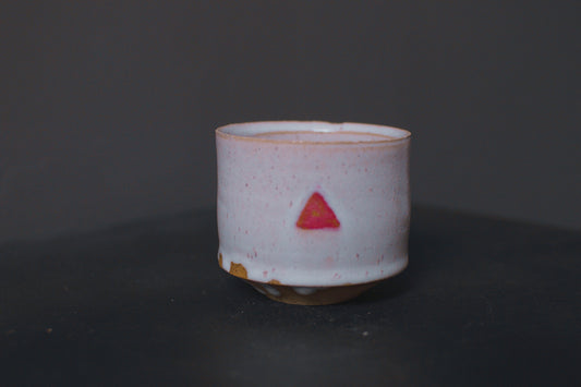 cup, cream glaze, glossy, stoneware