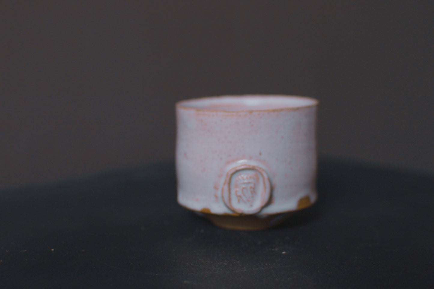 cup, cream glaze, glossy, stoneware