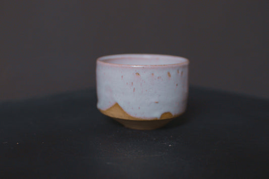 cup, cream glaze, glossy, stoneware