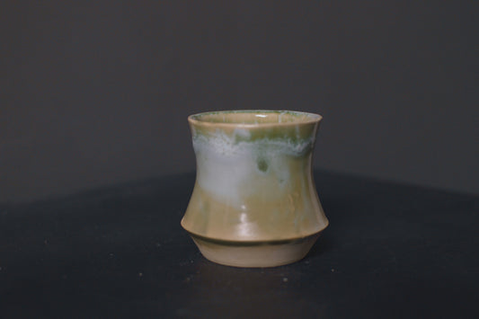 cup, jade green glaze, stoneware