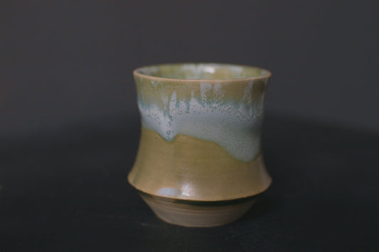 cup, jade green glaze, stoneware