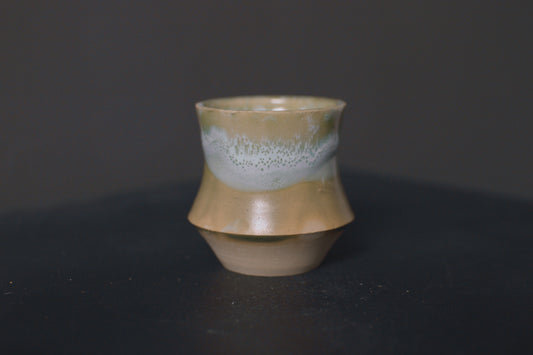 cup, jade green glaze, stoneware