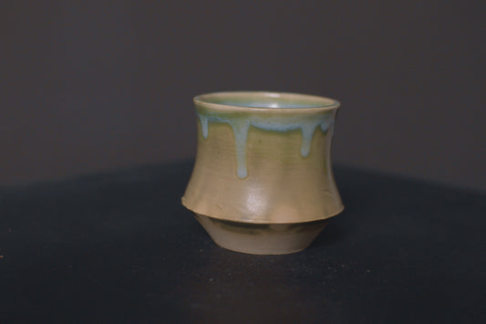 cup, jade green glaze, stoneware