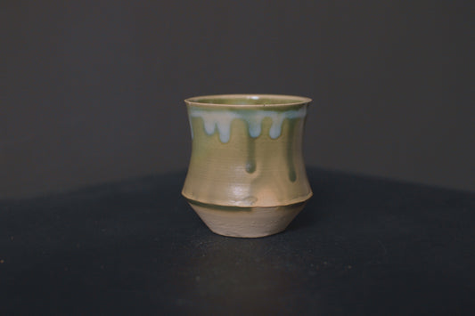 cup, jade green glaze, stoneware