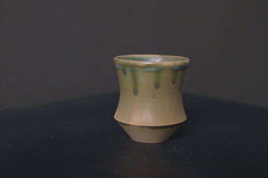 cup, jade green glaze, stoneware
