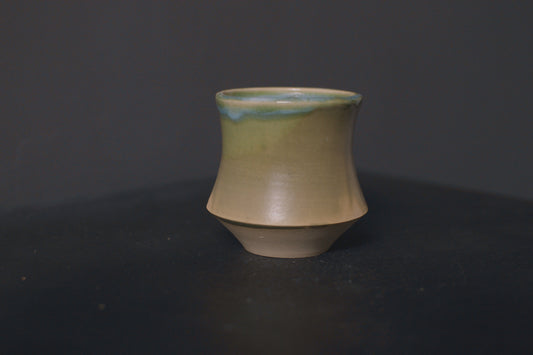 cup, jade green glaze, stoneware