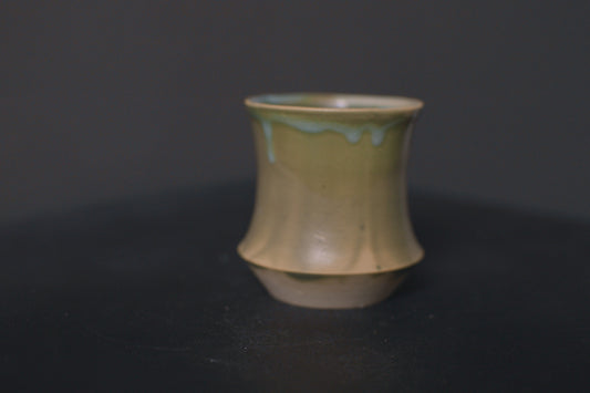 cup, jade green glaze, stoneware