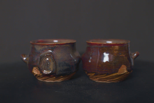 set of cups, ancient jasper glaze, stoneware